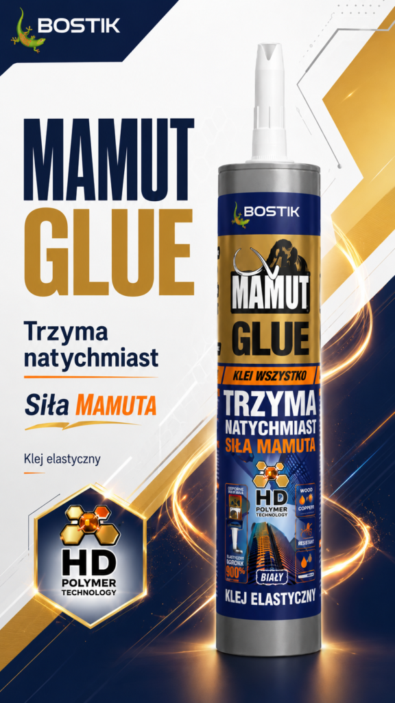 mamut klej 1 BOSTIK MAMUT GLUE Klej uniwersalny 290 ml biały