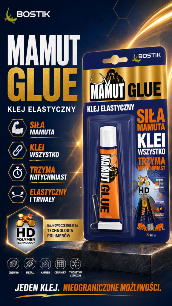 klej mamut tubka BOSTIK KLEJ MAMUT GLUE Mały Klej uniwersalny 25 ml biały
