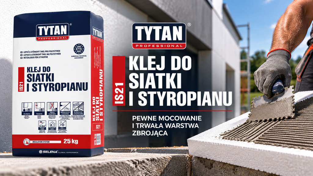 Profesjonalny klej do siatki i styropianu Tytan Professional IS21 Klej do siatki i styropianu 25 kg