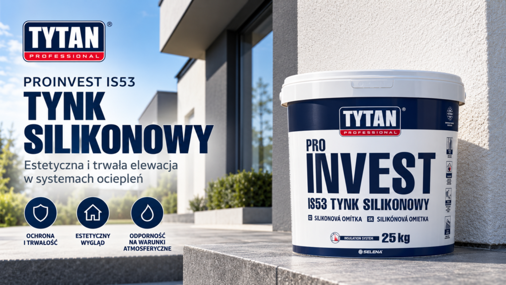 Tytan Professional ProInvest IS53 Tynk silikonowy 1,5 mm 25 kg 1 Tytan Professional na nowoczesnej elewacji Tytan Professional ProInvest IS53 Tynk silikonowy 1,5 mm 25 kg